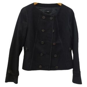 Hugo Boss Wool Jacket Women 6 Black  Coat Blazer